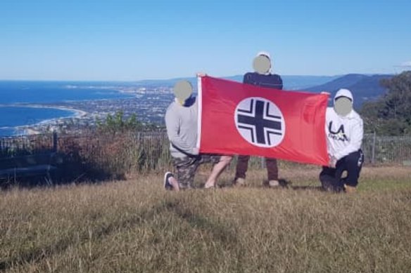 An image shared on the Illawarra Active neo-Nazi group’s social media.