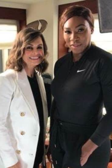 Lisa Wilkinson with Serena Williams in New York nearly two weeks ago.