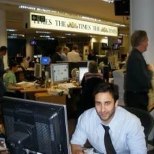 Kerbaj at The Times in London. “Within about three years, he had better contacts than anyone on the paper,” says former chief reporter Jon Ungoed-Thomas.