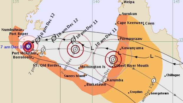 Tropical Cyclone Owen has intensified to a category 3.