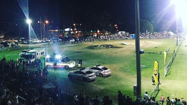 Emergency services responded to a crash at a monster truck show at Mount Gravatt.