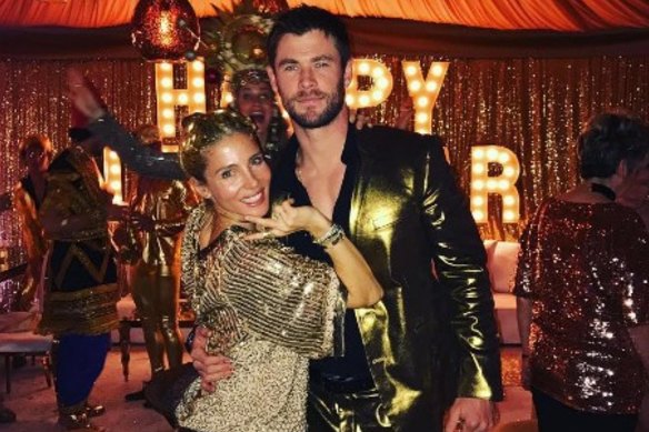 Elsa Pataky and Chris Hemsworth at a past New Year's bash. 