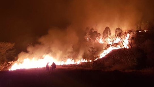 Fires have been raging for days in the Gold Coast hinterland. 