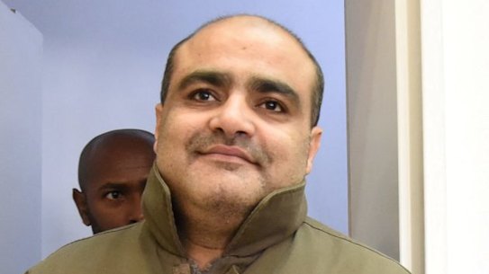 Mohammad el-Halabi enters a hearing at  Beersheba district court in southern Israel in 2017.