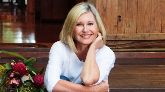 Olivia Newton-John.
Caption MUST include location: Photographed at Gaia Retreat &amp; Spa near Byron Bay.
Story by Neil McMahon.
Pub date: Oct 23, 2016.
M Mag.