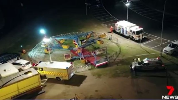 An aerial view of the ride at the Rye Carnival.