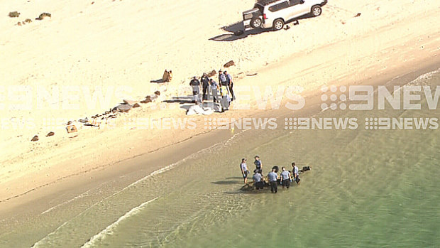 WA Police at the scene of a small aircraft crash on Forrest Beach in our South West, which killed two men.