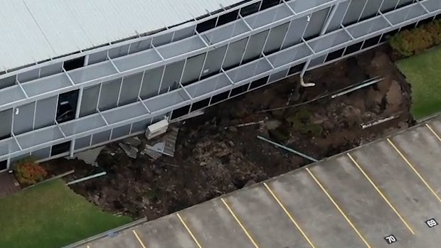 The first sinkhole opened above one of the tunnels at Rockdale for the M6 motorway in early March 2024.