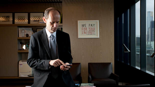 ANZ chief executive Shayne Elliott on working during the pandemic: "You spend your whole life on a phone." 