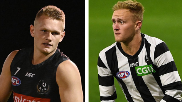 Adam Treloar and Jaidyn Stephenson.