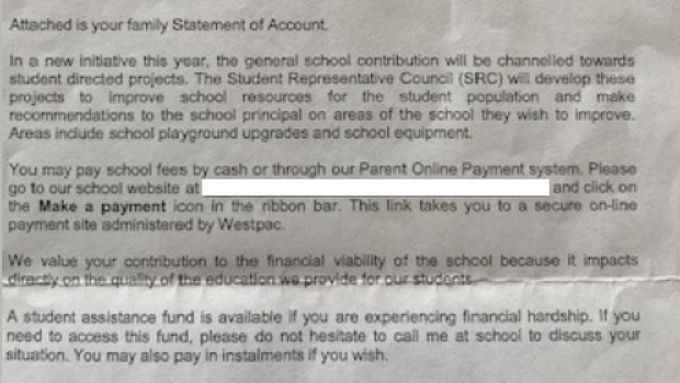 'Attached is your family Statement of Account': the NSW P&C says schools are issuing parents with invoices for voluntary fees that don't make it clear that they are optional.