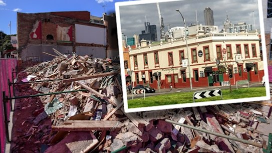 The Corkman Irish Pub in Carlton, built in 1857, was demolished in 2016. 