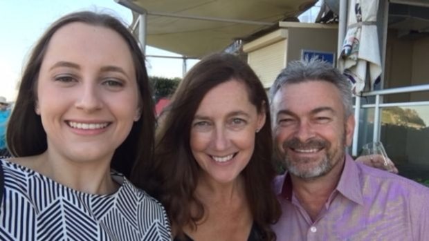 Karen Ristevski with husband Borce and daughter Sarah.