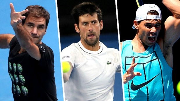 Roger Federer, Novak Djokovic and Rafael Nadal