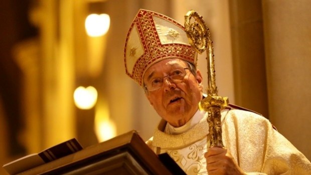 Cardinal George Pell speaks at a mass at St Mary's Cathedral in Sydney in 2014. 