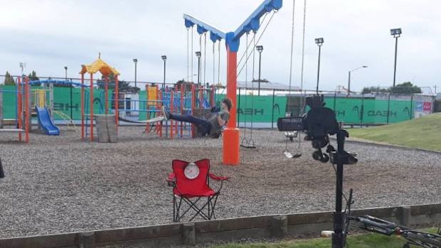 Charlie O'Brien on his swing at Taradale Park.