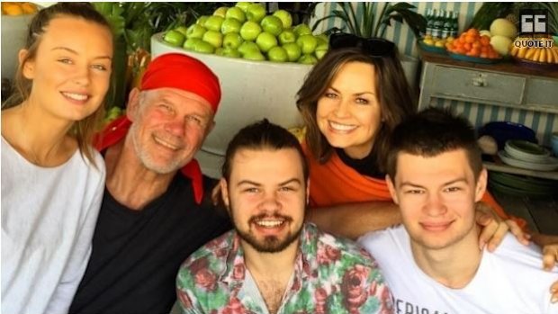 Wilkinson with husband Peter FitzSimons and their three children.