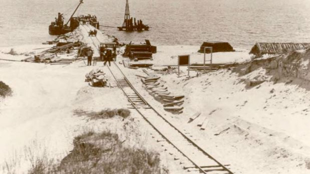 Army Jetty, built in 1906, was extended and strengthened in the late 1930s to enable it to receive heavy military equipment.