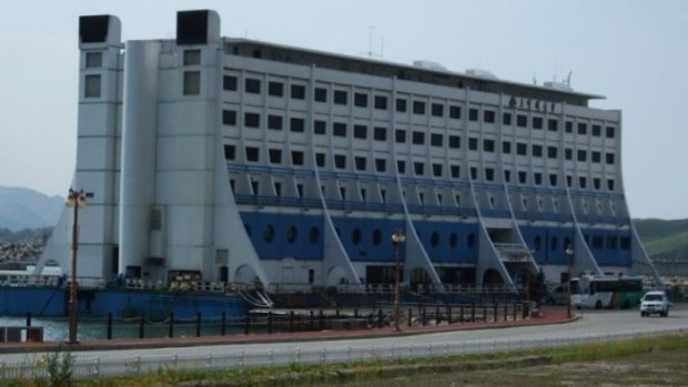 Hotel Haegumgang, the floating Queensland hotel that Kim Jong-un wants destroyed.