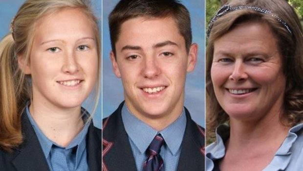 Sadie Stewart, 16, James Wearmouth, 18, and Susanna Stewart, 48, died when the ute driven by Russell Stewart crashed into a tree.