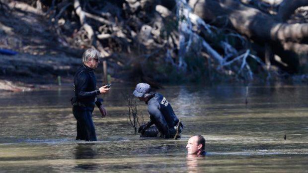Search crews looked for the drowned five-year-old son for two days before finding his body in the Murray River.