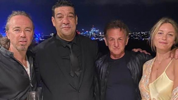 Sean Penn spent NYE with Kick Gurry (left) and ex-wife Leila George.