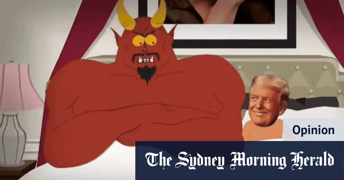 Media and tech firms are bending the knee to Trump. Only satirists say how small he is