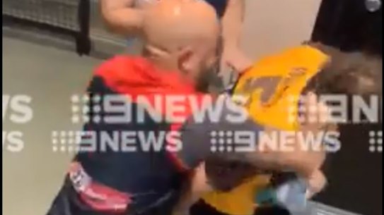 A man has been bashed at Saturday's football game