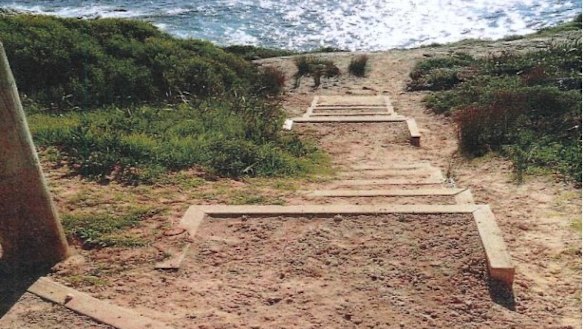 The steps at Black Hole Rock near Denmark.