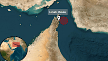 A tanker has been hit by an unknown projectile near Limah, Oman, in the Strait of Hormuz.