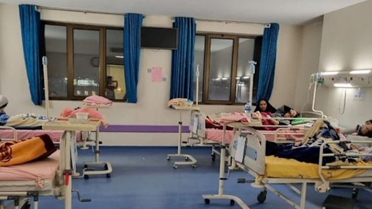 Iranian girls are hospitalised after poisoning.