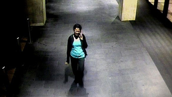 Prabha Kumar talks to her husband as she walks home from Parramatta station on March 7, 2015, moments before she was killed.