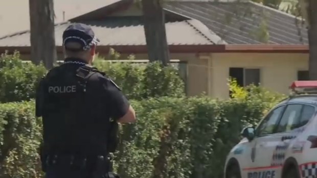 The crime scene in the Townsville suburb of Rangewood.
