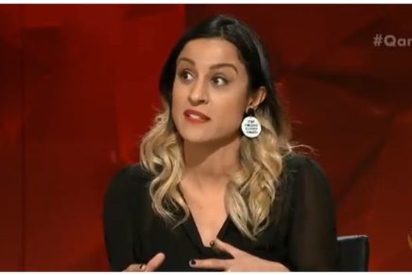Human rights lawyer Diana Sayed on Q&A in 2019.
