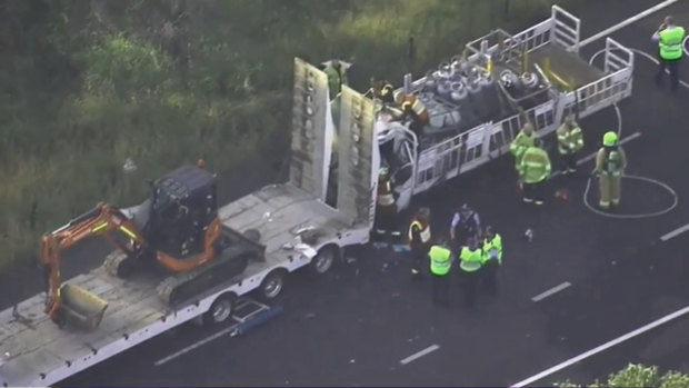 A truck driver has died after a crash on the M7.