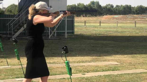 Senatro Bridget McKenzie at the Wangaratta Clay Target Club.