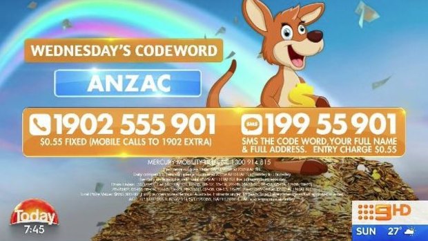 Channel Nine's Today show is facing a possible fine for breaching regulations on commercial use of the word 'Anzac'.