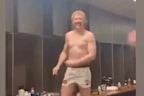 Clayton Oliver dancing to Smooth Criminal in the GWS rooms after beating Port as leaked on Instagram.