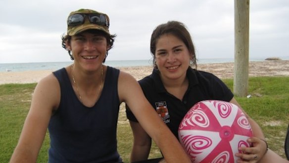 Holden Sheppard with a friend, aged 19. 