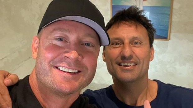 MIchael Clarke with Laurie Daley.