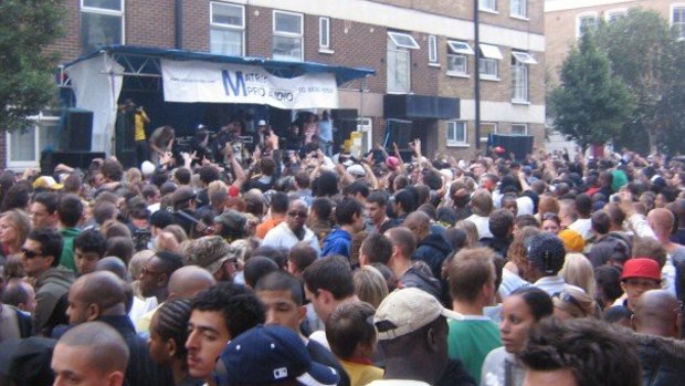 All Saints Road packed during Notting Hill carnival.