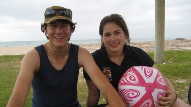 Holden Sheppard with a friend, aged 19. 