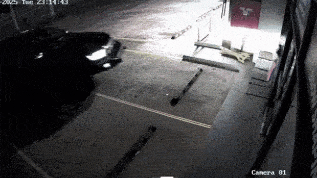 Daniel Ian Gordon Young damaged up to 30 Campbelltown businesses before leading police on a 50-kilometre-long pursuit.
