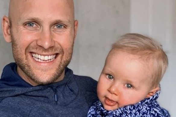 Gary Ablett and his son Levi. 