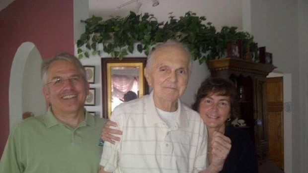 Guardianship reform advocate Rick Black, left, with his late father-in-law and wife Terri, right. 