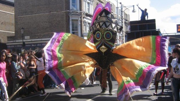 The parade at Notting Hill carnival in London.