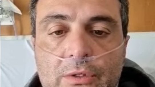 Neti Ajro speaking from his hospital bed