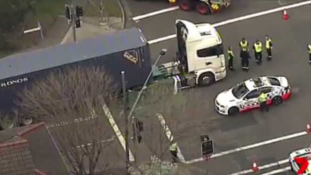 Woman killed after being hit by a truck in Hornsby