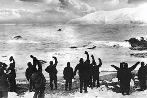 The explorers rescued from Elephant Island in 1916.