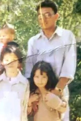 Sadaf Karimi with her father.